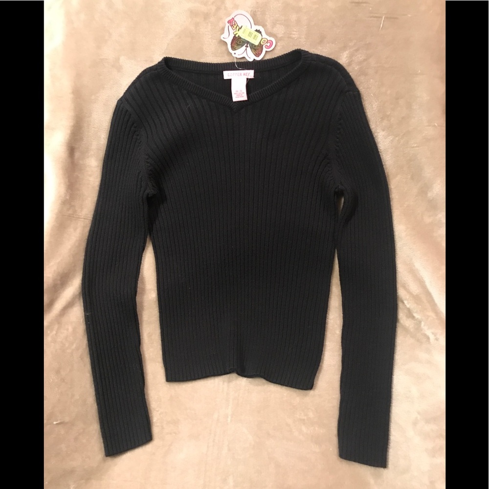 Copper Key, Girl’s Size: 14/16 Black Sweater NWT